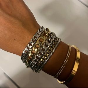 Jenny bird stacked chain bracelet!